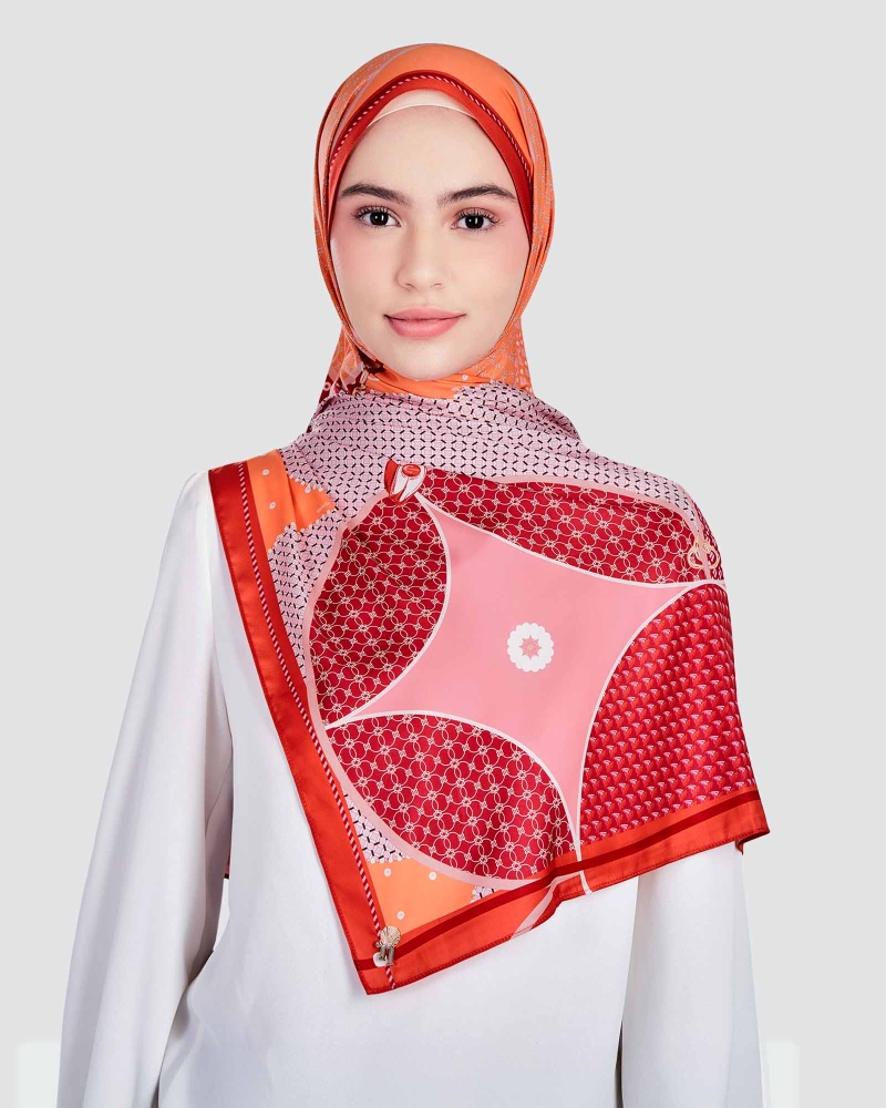 Image of BLUE CRUISE SHAWL - CORAL BAY