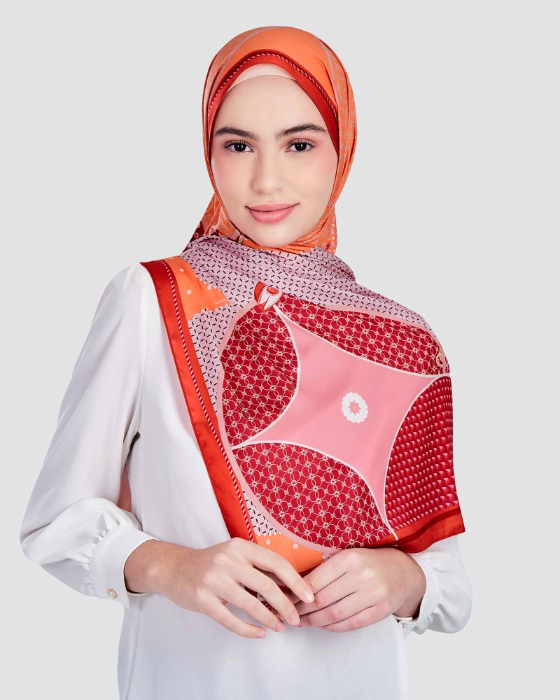 Image of BLUE CRUISE SHAWL - CORAL BAY