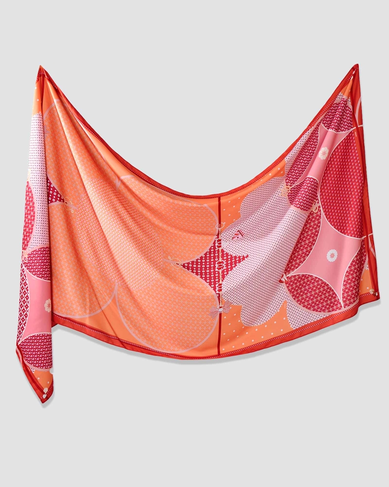 Image of BLUE CRUISE SHAWL - CORAL BAY