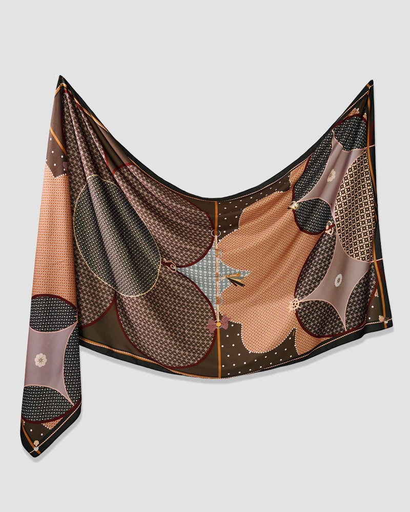 Image of BLUE CRUISE SHAWL - DRIFTWOOD