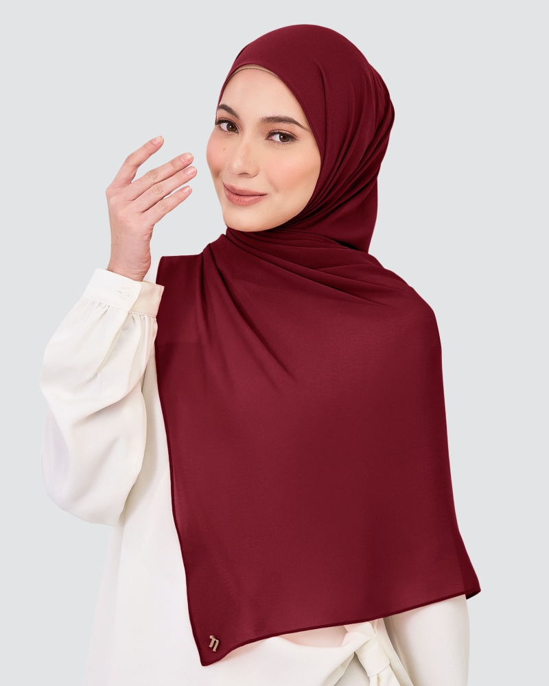CHIFFON SHAWL - BIKING RED