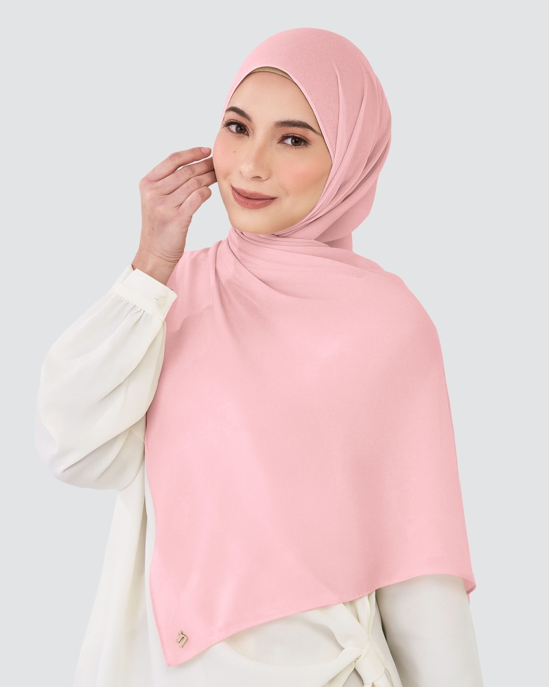 CHIFFON SHAWL - DAWN PINK