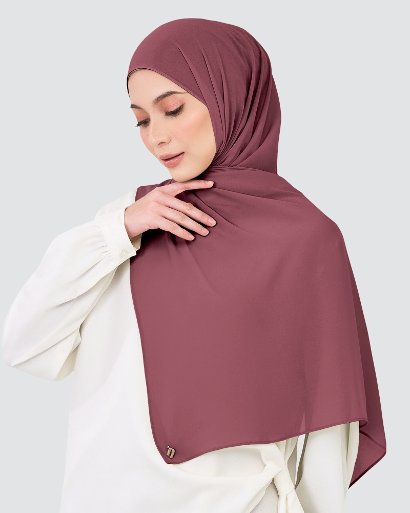 CHIFFON SHAWL - MAROON