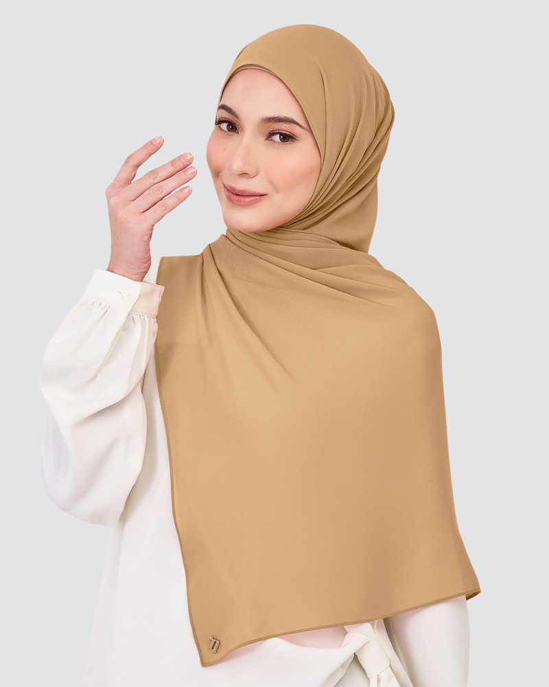 CHIFFON SHAWL - NOUGAT