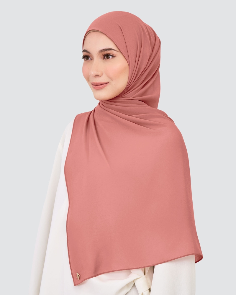 CHIFFON SHAWL - OLD ROSE