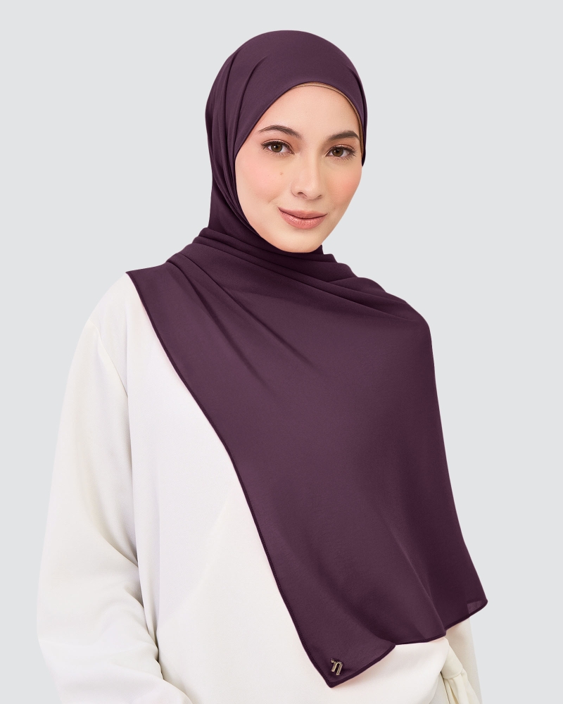 CHIFFON SHAWL - PLUM PERFECT