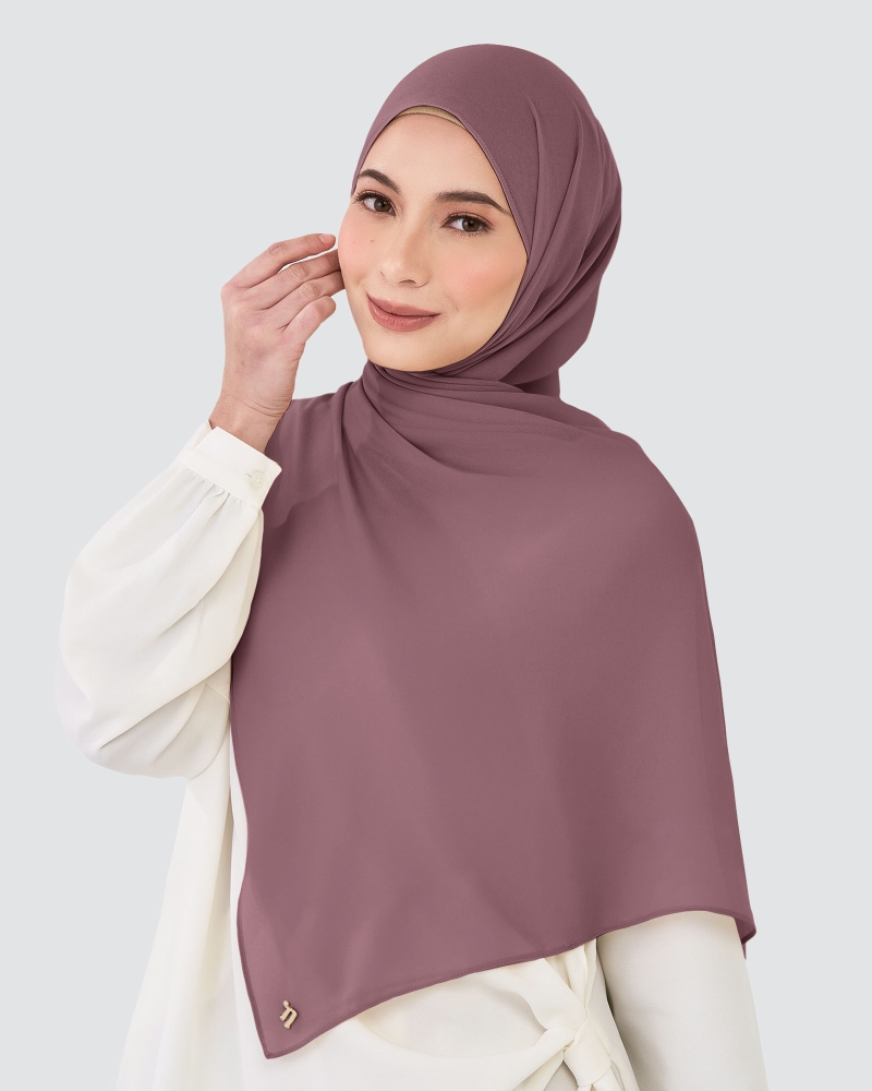 CHIFFON SHAWL - ROSE TAUPE
