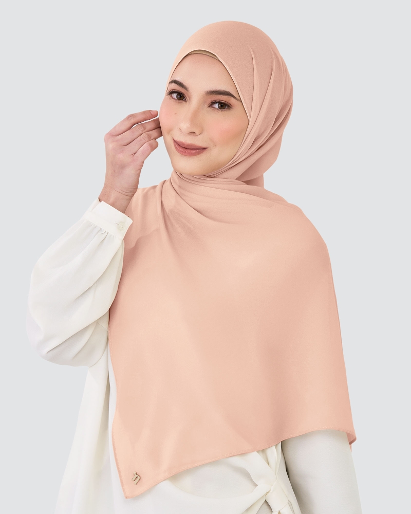 CHIFFON SHAWL - SEPIA ROSE