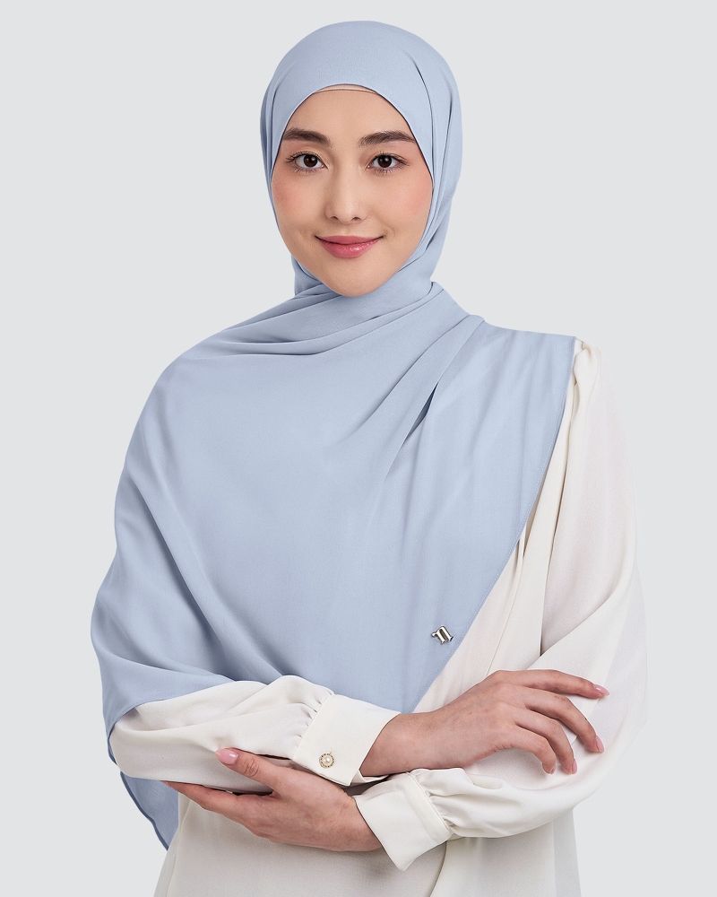 Image of CLEO CHIFFON SHAWL - BLUE MOON