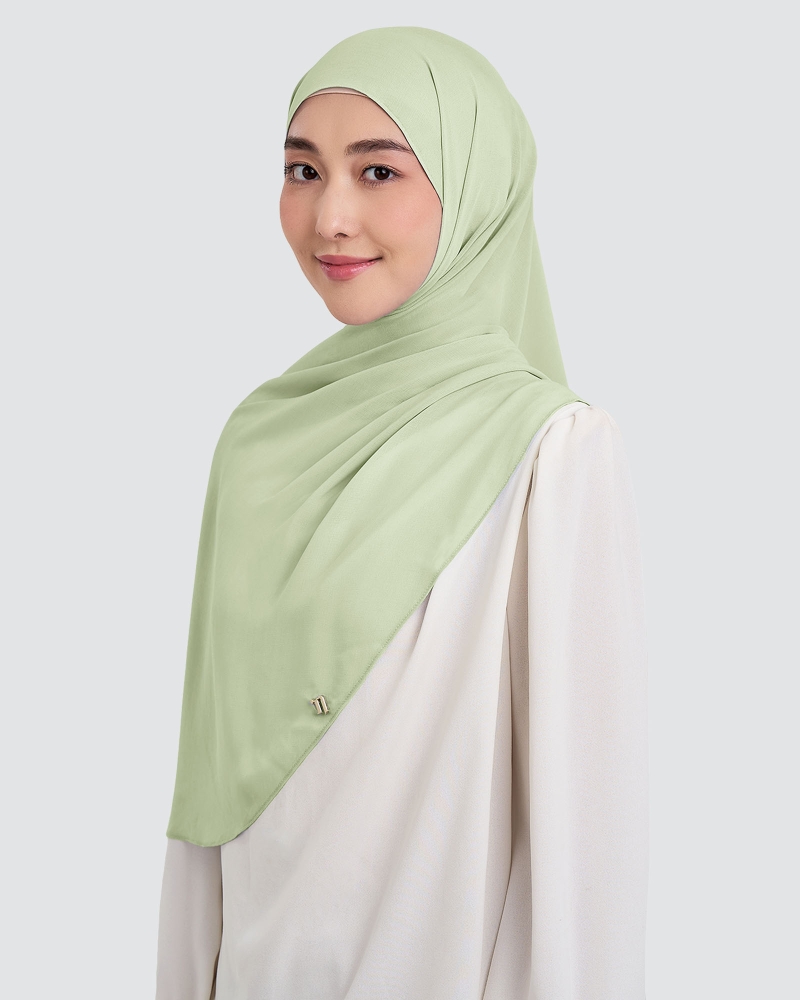 Image of CLEO CHIFFON SHAWL - EVERGREEN