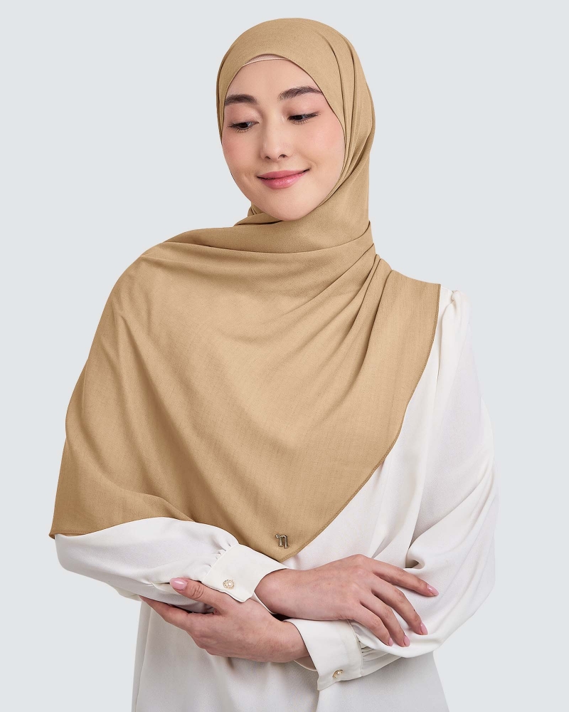 Image of CLEO CHIFFON SHAWL - KHAKI