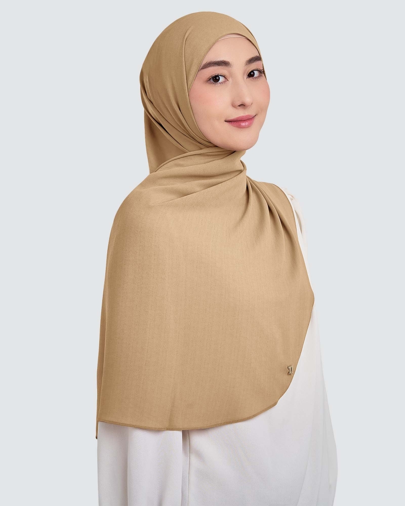 Image of CLEO CHIFFON SHAWL - KHAKI