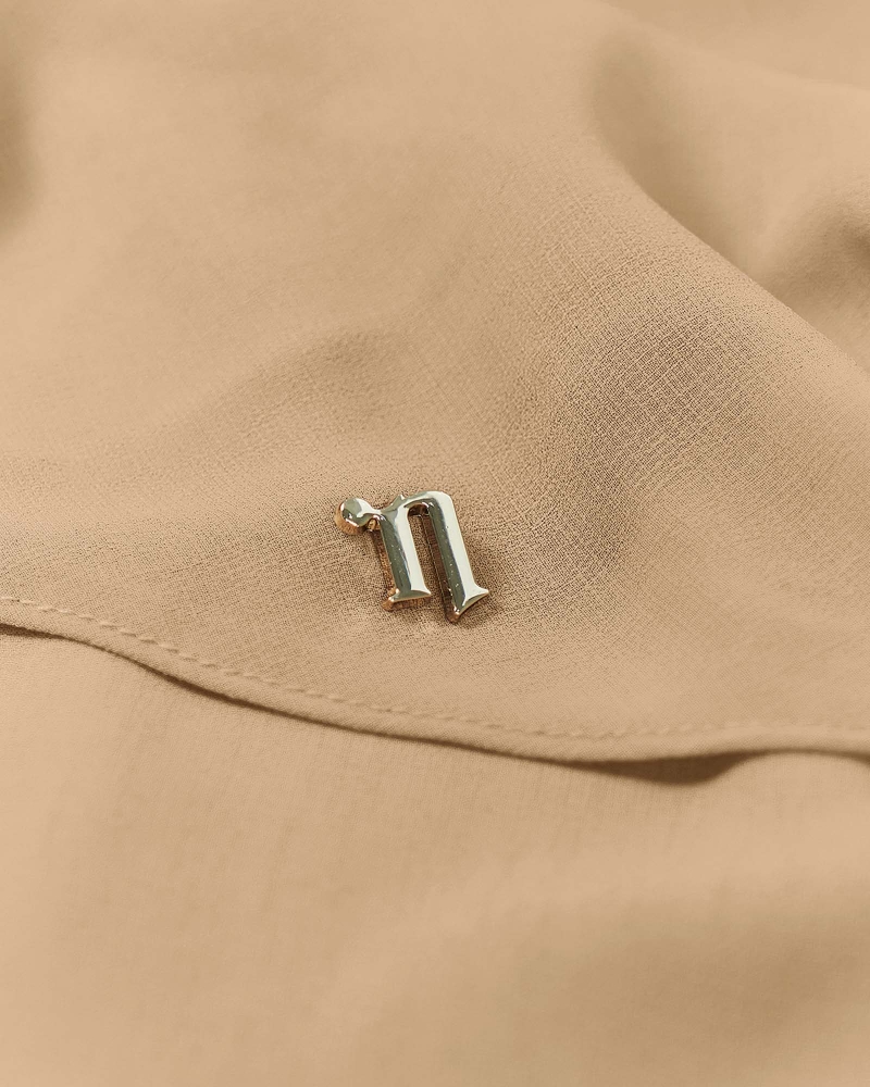 Image of CLEO CHIFFON SHAWL - KHAKI