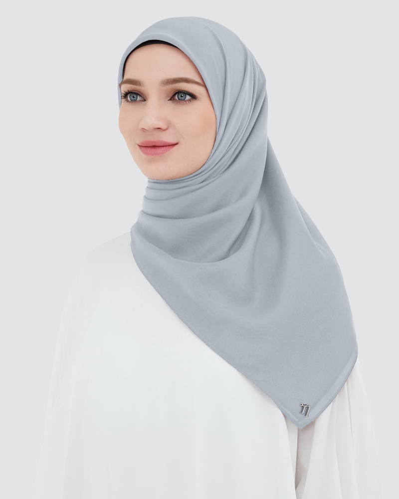 Image of COTTON VOILE SQUARE - DUSTY BLUE