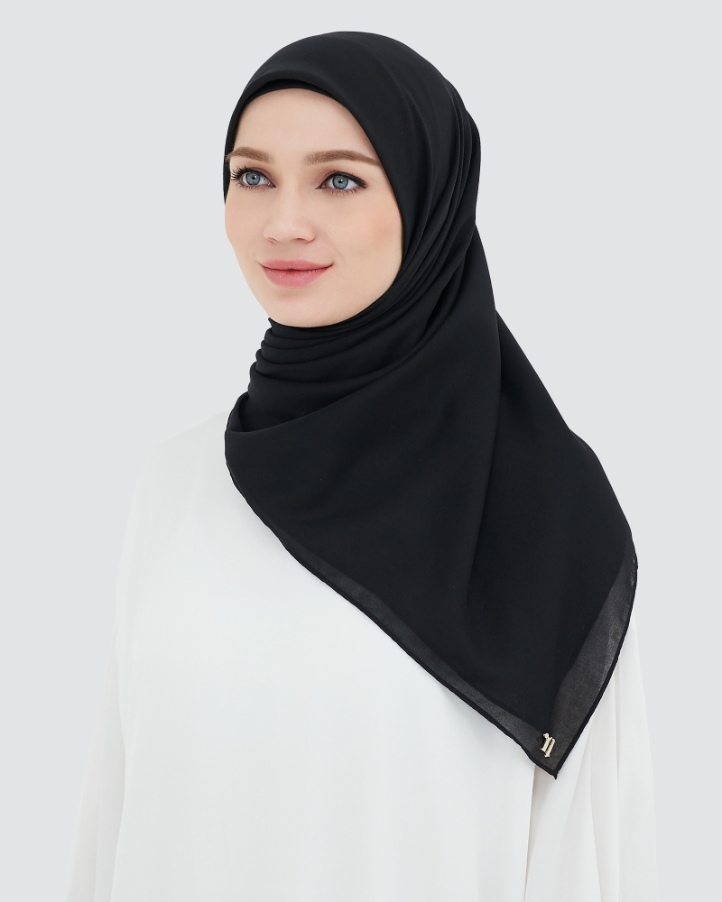 Image of COTTON VOILE SQUARE - METEORITE