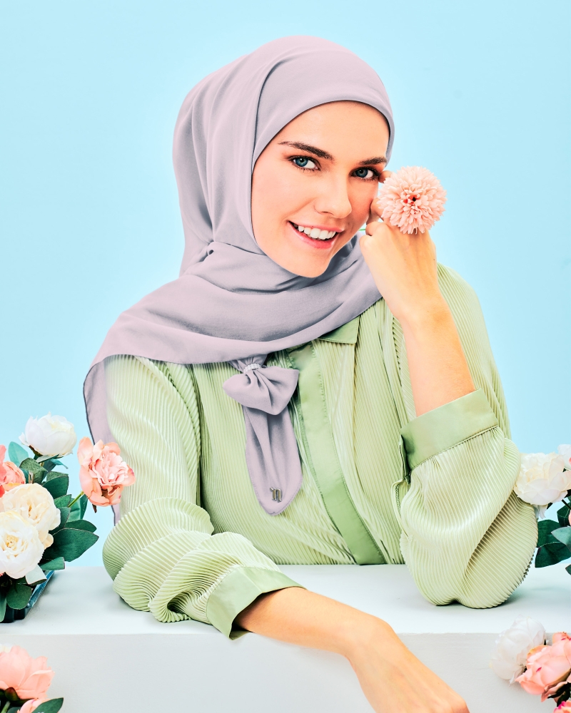 Image of COTTON VOILE SQUARE - PEBBLE