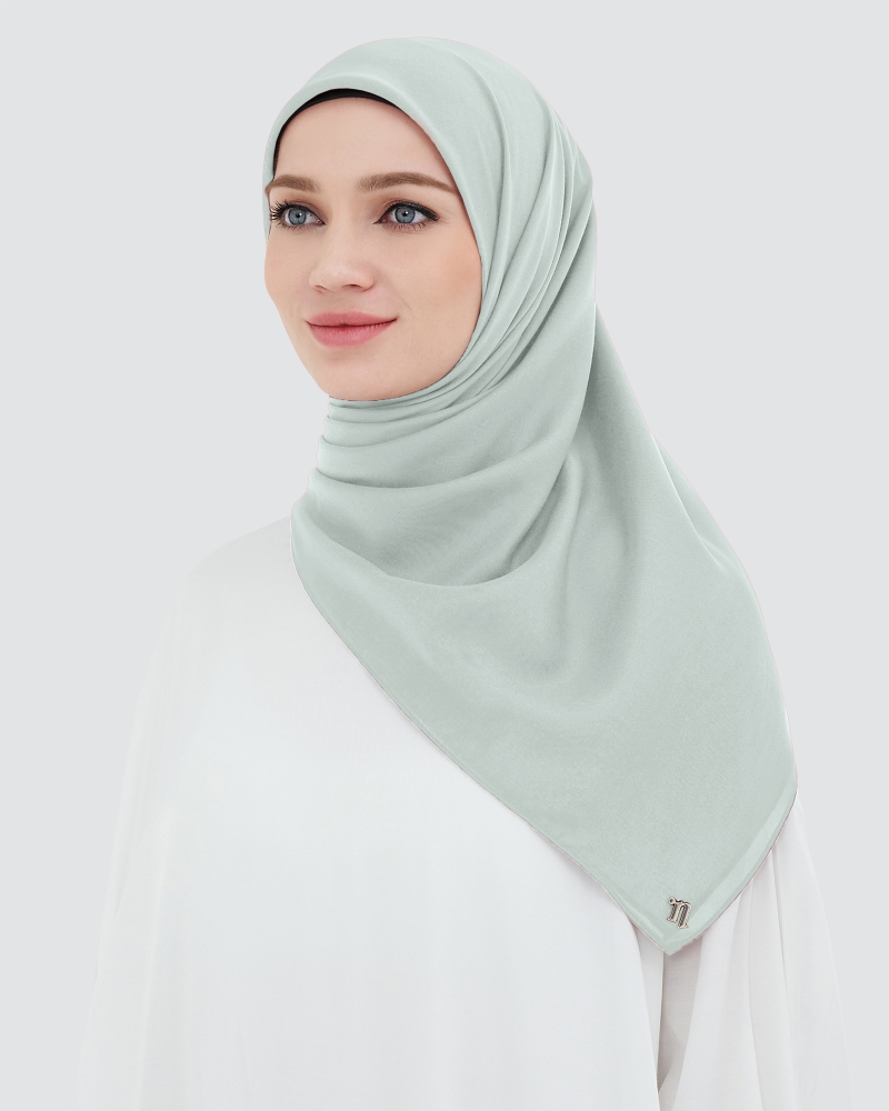 Image of COTTON VOILE SQUARE - SILVER