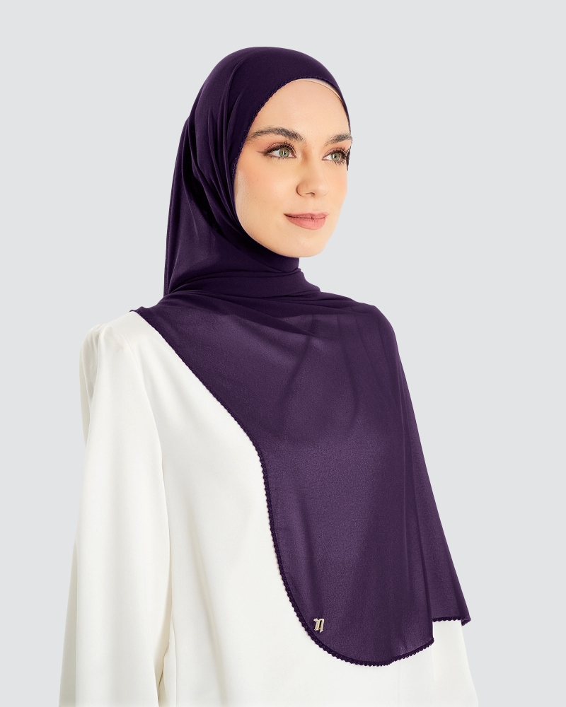 Image of DELILAH CHIFFON SHAWL - IMPERIAL  VIOLET