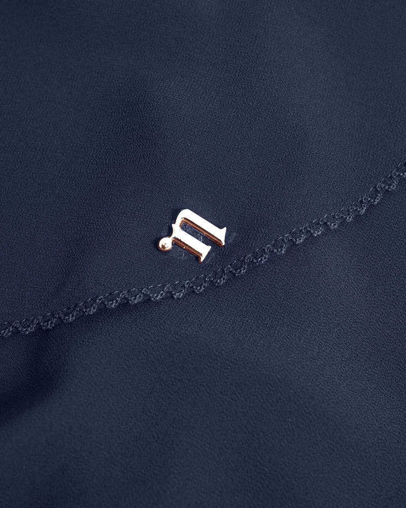 Image of DELILAH CHIFFON SHAWL - NAVY