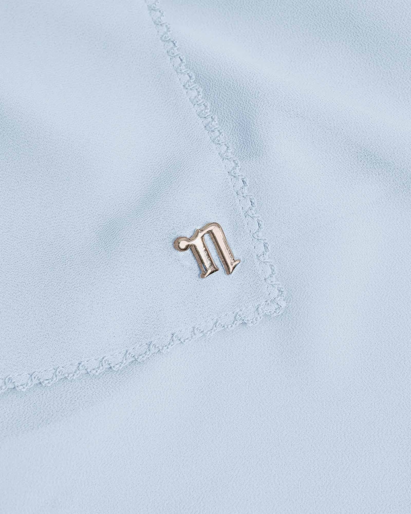 Image of DELILAH CHIFFON SQUARE - ICE BLUE