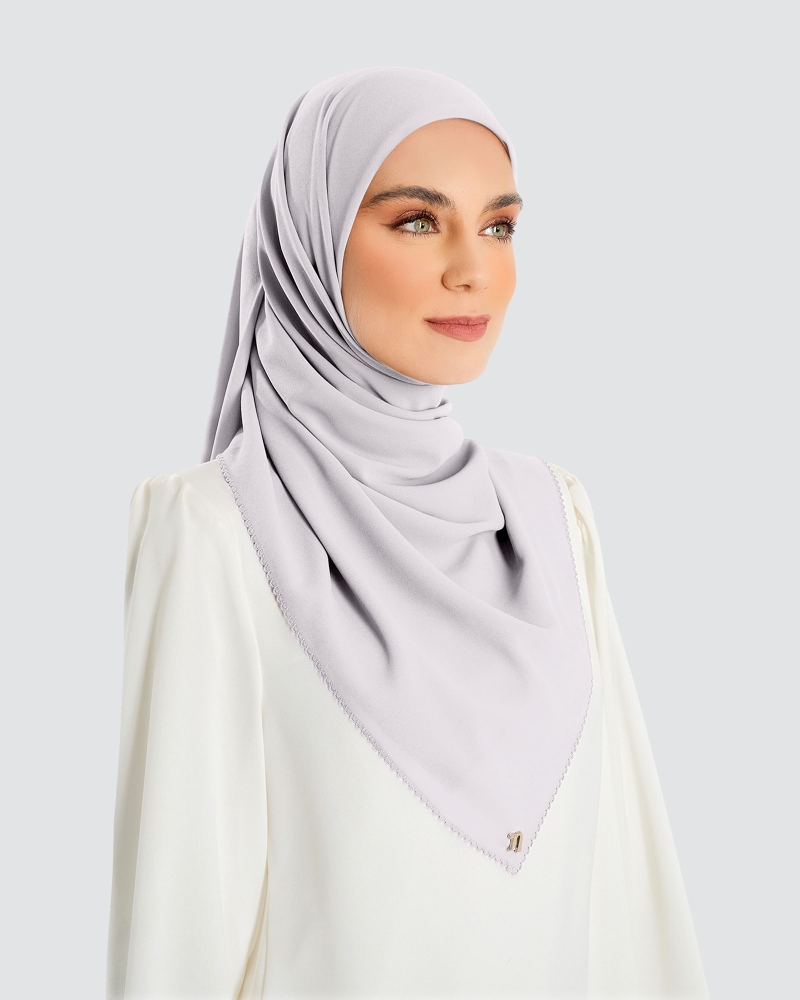 Image of DELILAH CHIFFON SQUARE - LILAC MIST