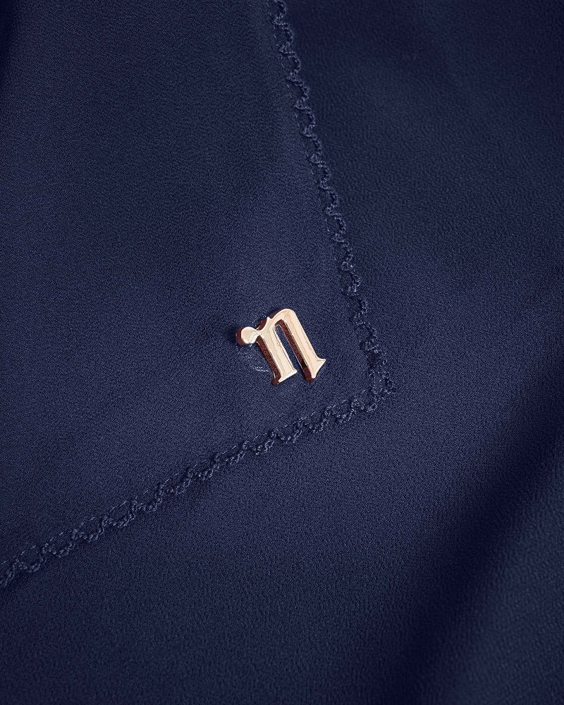 Image of DELILAH CHIFFON SQUARE - NAVY