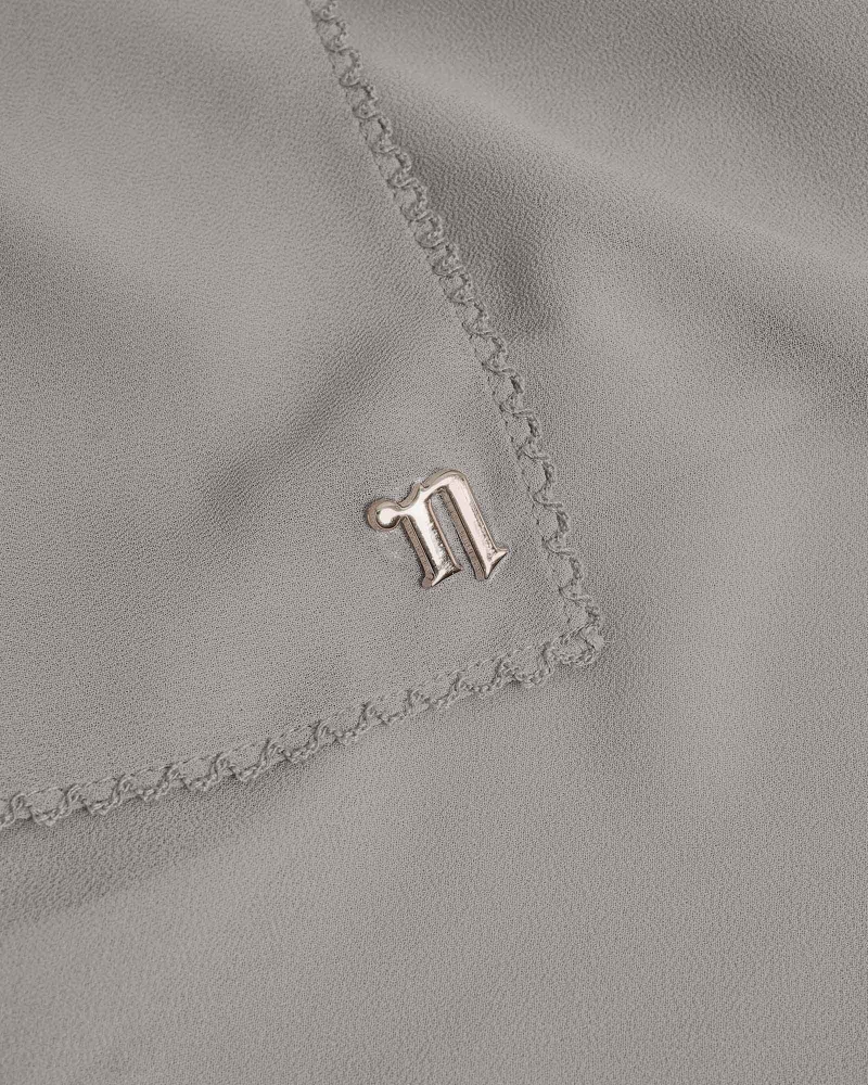 Image of DELILAH CHIFFON SQUARE - SMOKESTONE