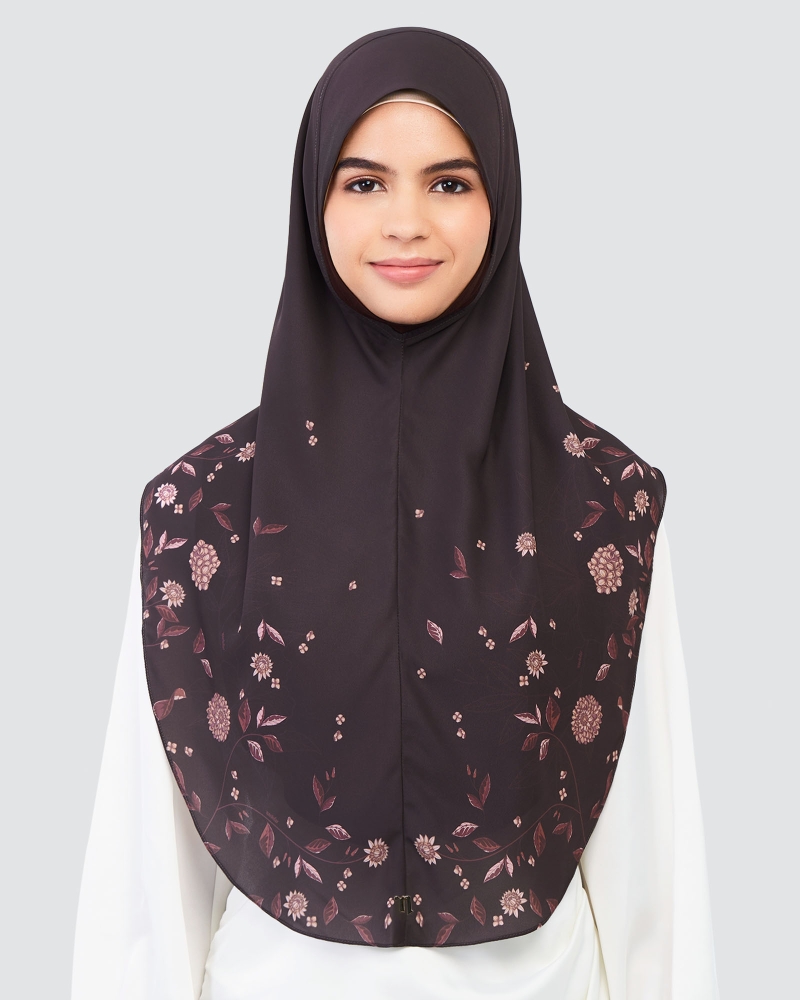 Image of EASYON PRINTED CHIFFON INSTANT - PLUM