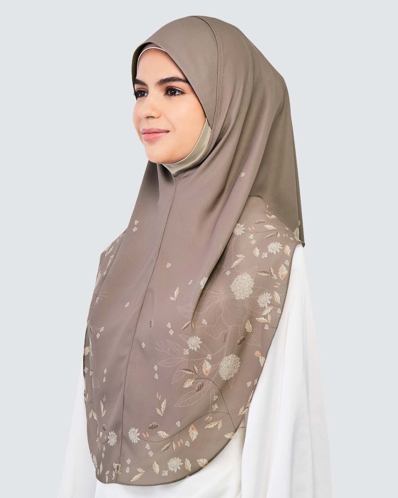 Image of EASYON PRINTED CHIFFON INSTANT - WALNUT