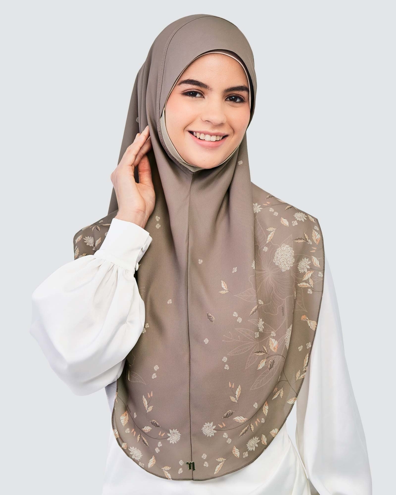 Image of EASYON PRINTED CHIFFON INSTANT - WALNUT