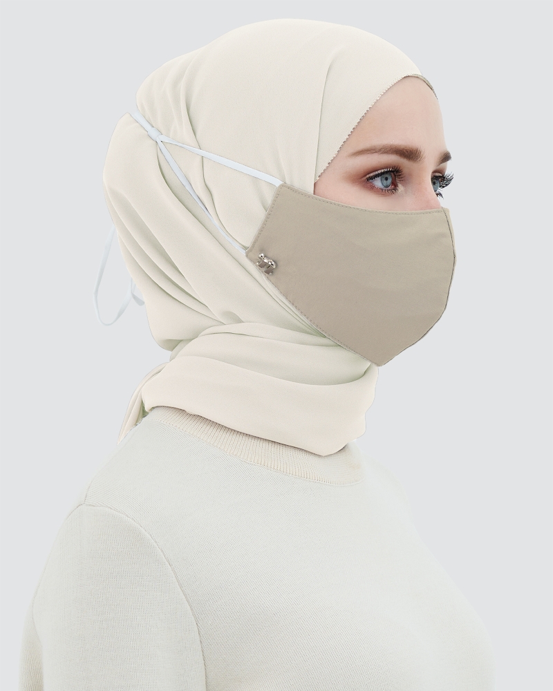 Image of 3-PLY COTTON FACE MASK - ADJUSTABLE STRAP - OAK