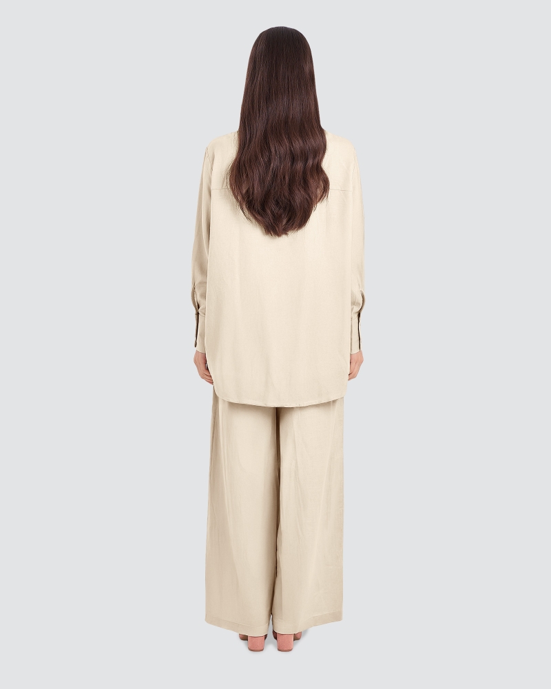Image of FAYE LINEN SHIRT - ECRU
