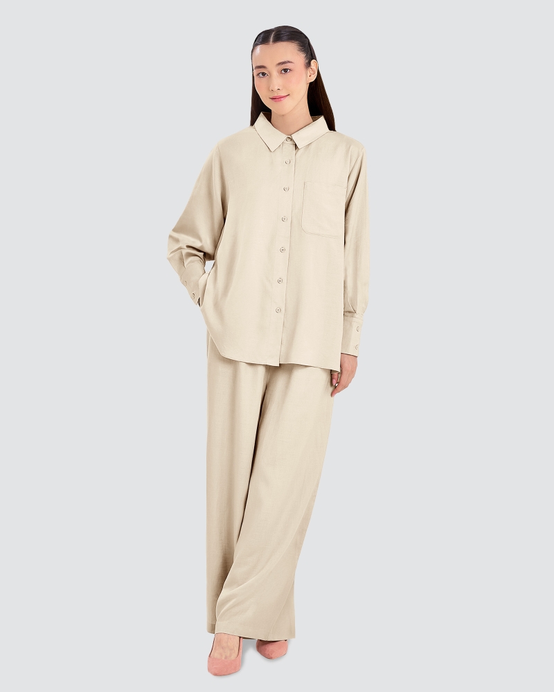 Image of FAYE LINEN SHIRT - ECRU