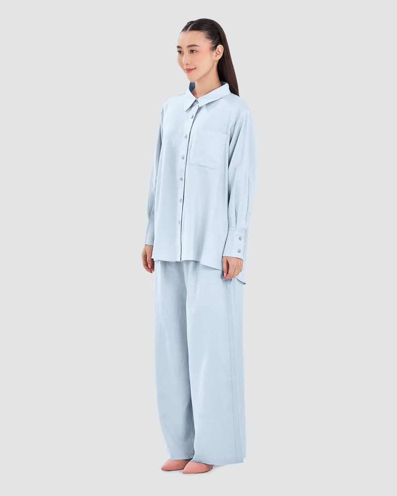 Image of FAYE LINEN SHIRT - SKY BLUE