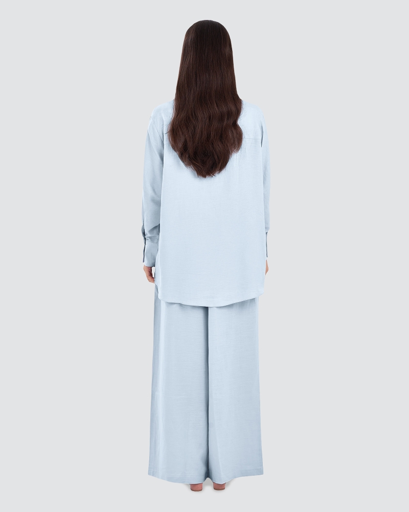 Image of FAYE LINEN SHIRT - SKY BLUE