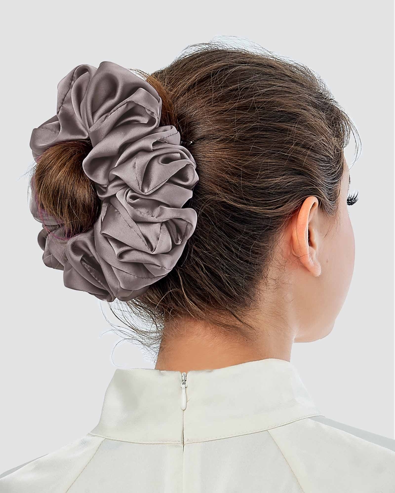 Image of FLUFF SATIN SCRUNCHY - MULTICOLOUR