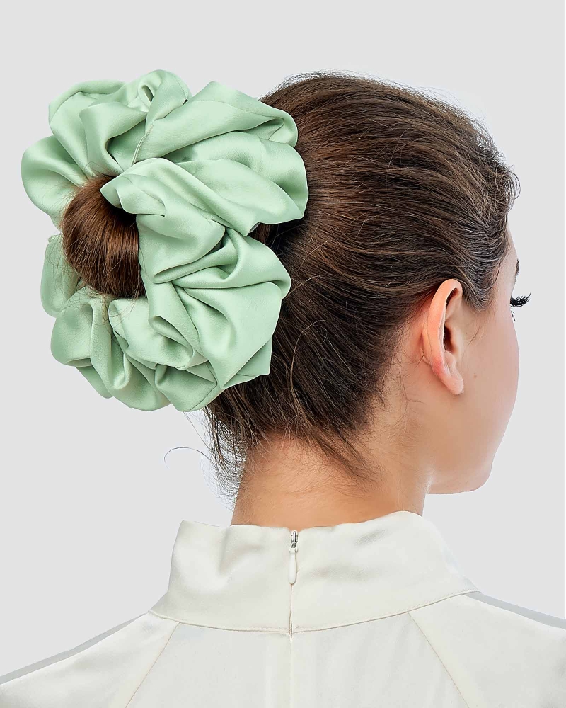 Image of FLUFF SATIN SCRUNCHY - MULTICOLOUR