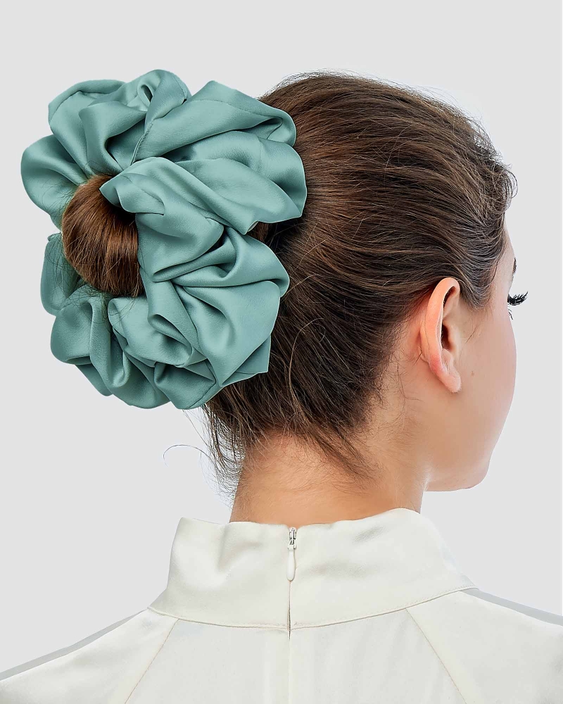 Image of FLUFF SATIN SCRUNCHY - MULTICOLOUR