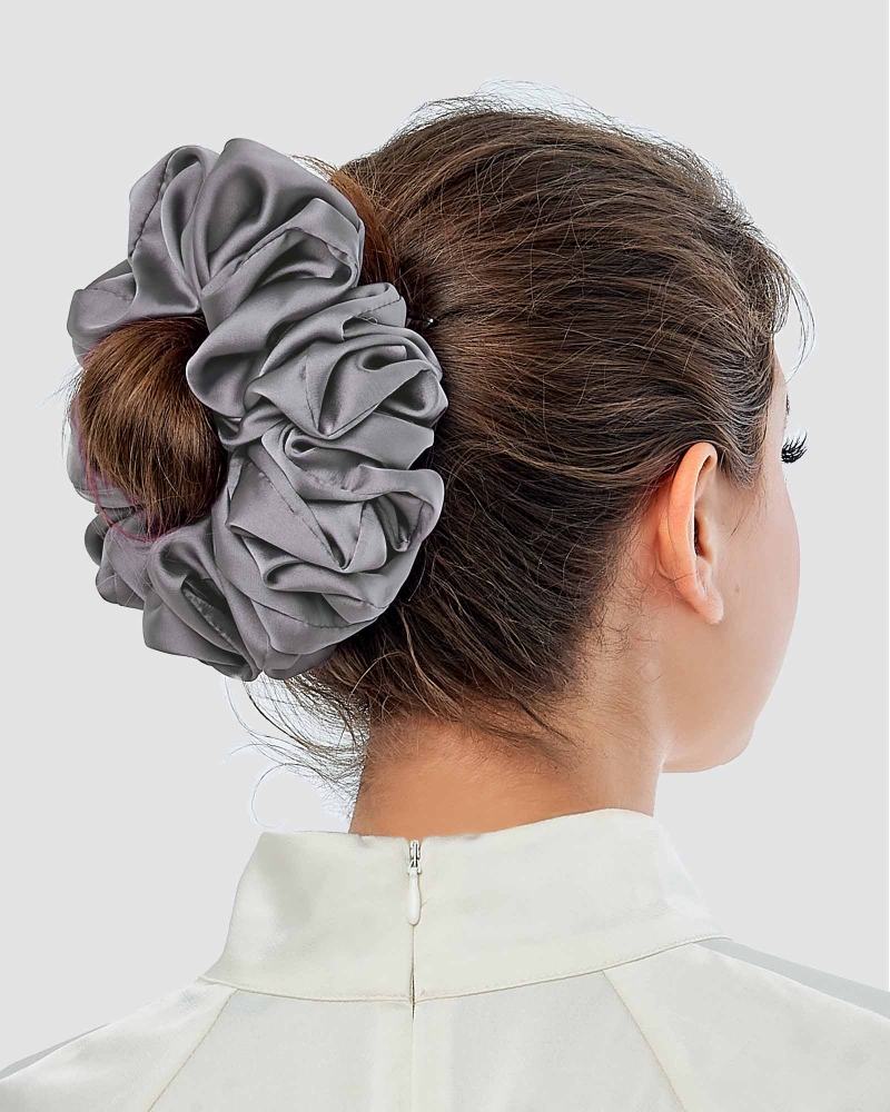 Image of FLUFF SATIN SCRUNCHY - MULTICOLOUR