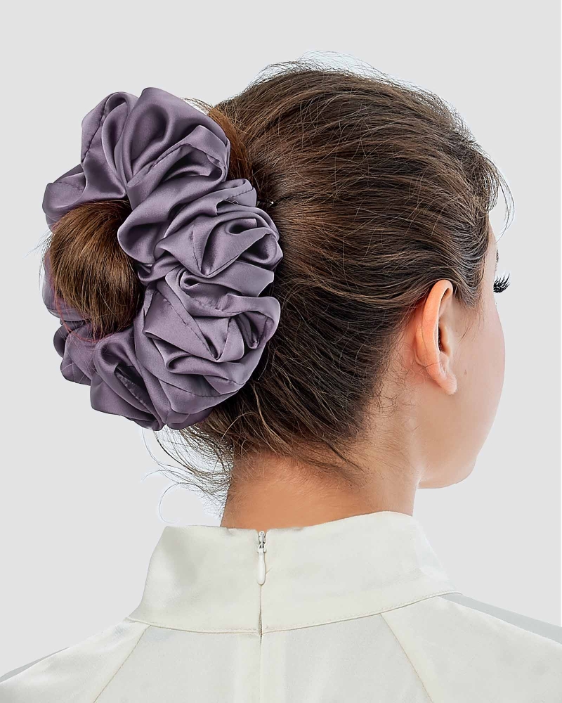 Image of FLUFF SATIN SCRUNCHY - MULTICOLOUR