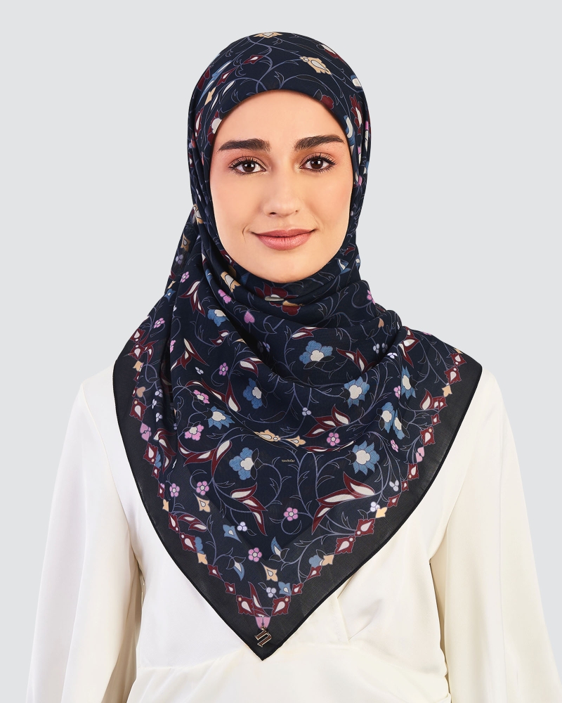 Image of FREESIA COTTON VOILE SQUARE - DENIM