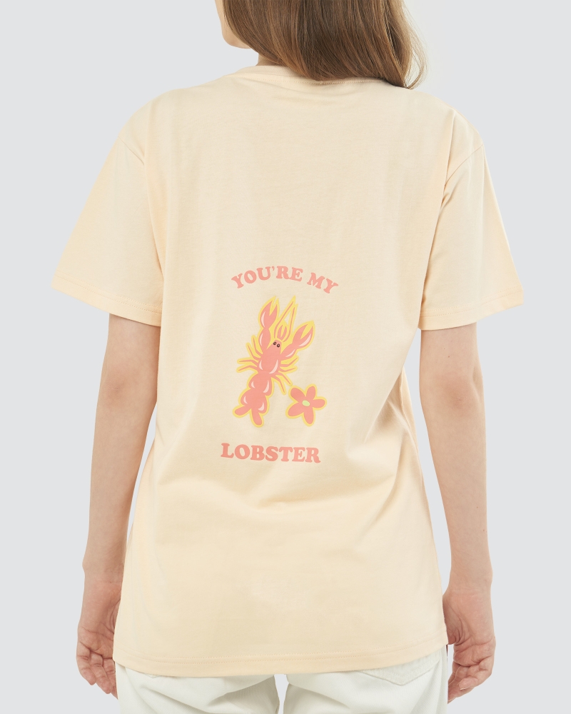 Image of FRIENDS X NAELOFAR THE BEST-TEE - YOU'RE MY LOBSTER - CREAM