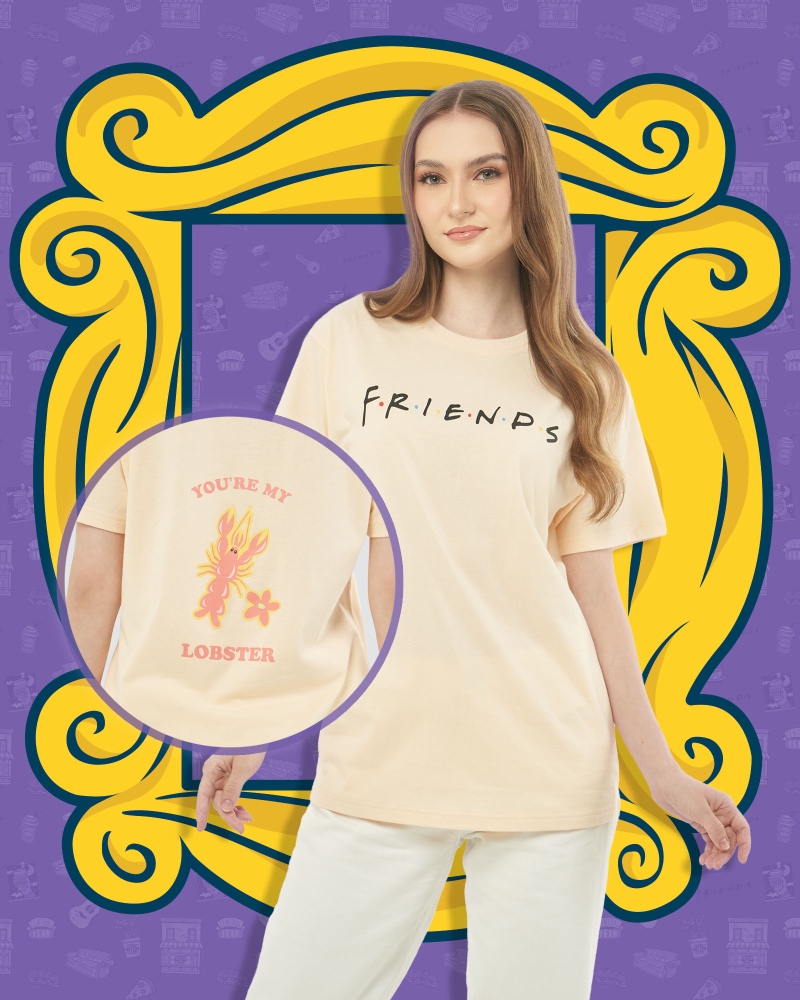 Image of FRIENDS X NAELOFAR THE BEST-TEE - YOU'RE MY LOBSTER - CREAM
