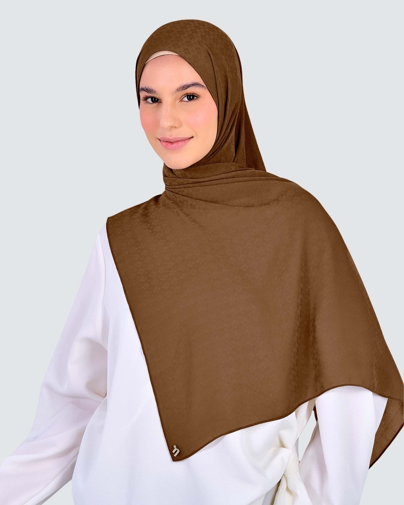 Image of GAIA CHIFFON SHAWL - BROWN
