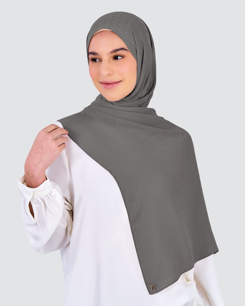 Image of GAIA CHIFFON SHAWL - GREY