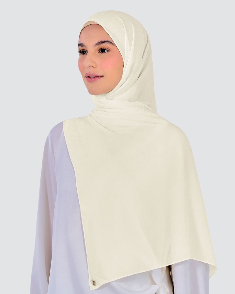 Image of GAIA CHIFFON SHAWL - IVORY