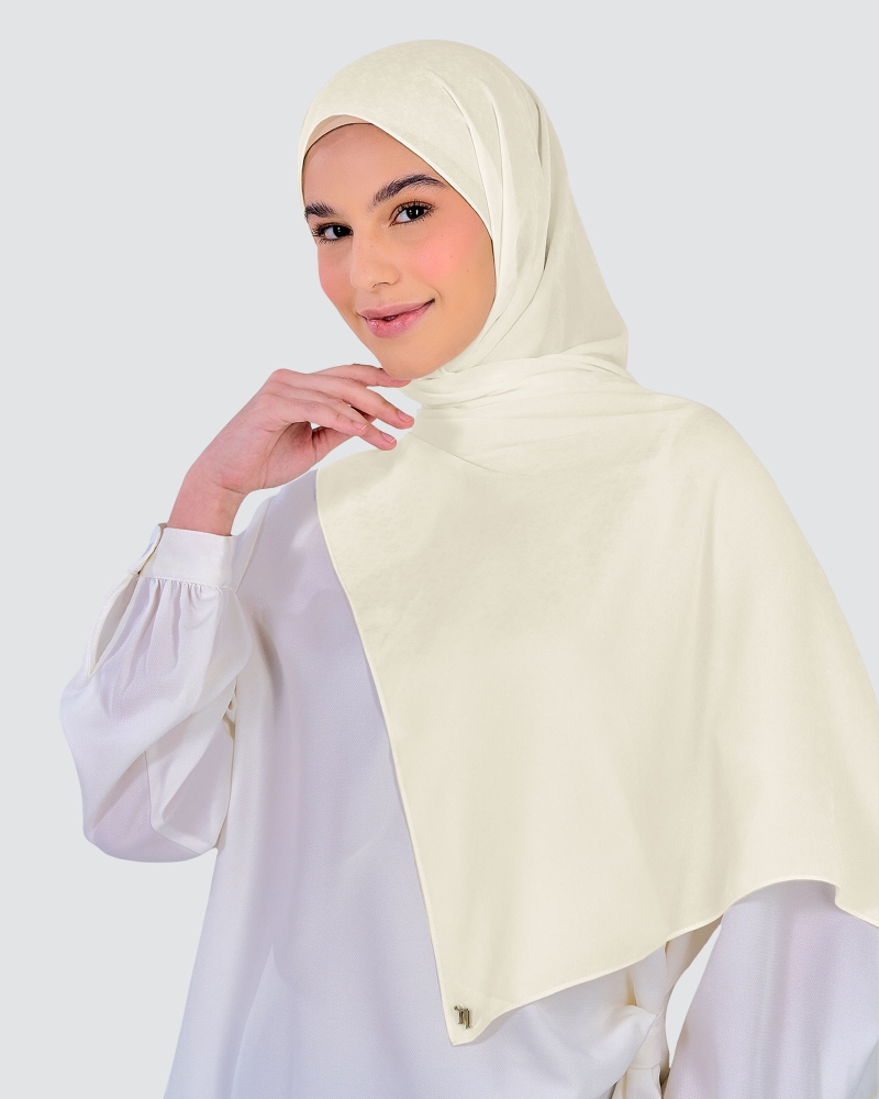 Image of GAIA CHIFFON SHAWL - IVORY