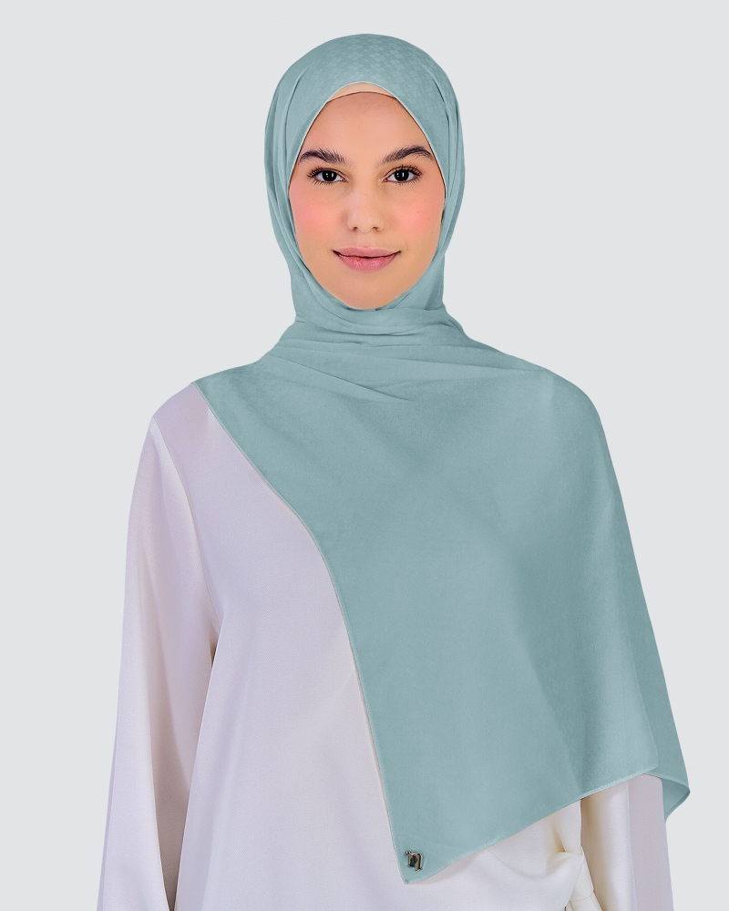 Image of GAIA CHIFFON SHAWL - SEAFOAM