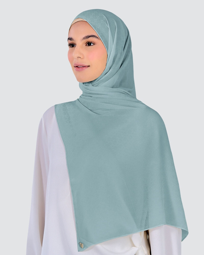 Image of GAIA CHIFFON SHAWL - SEAFOAM