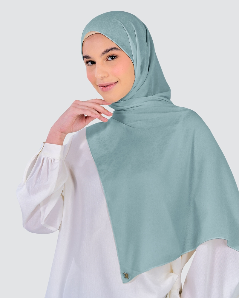 Image of GAIA CHIFFON SHAWL - SEAFOAM